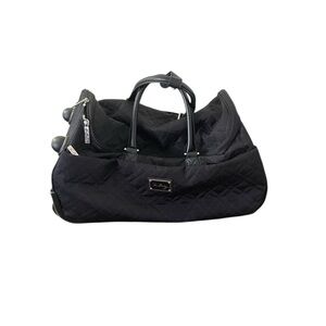 Vera Bradley Black Travel Bag With Wheels And Retractable Pull Handle 20” Long